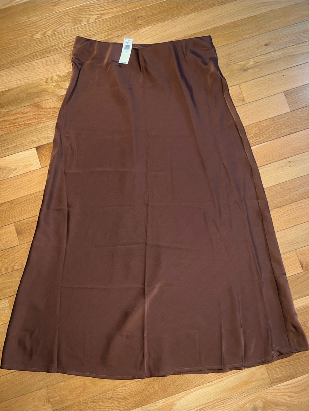 Old Navy Chocolate Brown Midi Skirt - Smooth A-Line